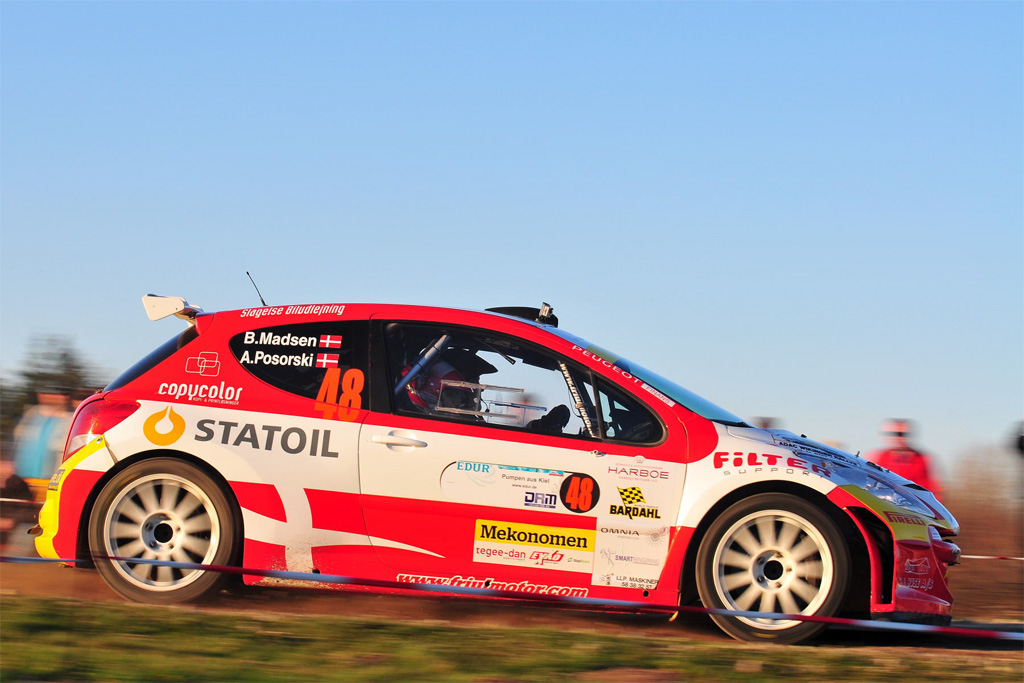 Med solid kørsel har Brian Madsen og Anja Posorski taget føringen i DM i rally.
(Foto: Michael Eisenberg)
